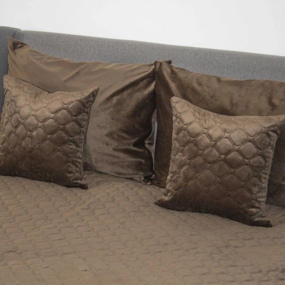 Покрывало полуторное ТЕП Velour Ромб круглый 4-00515_33942 150х210 см кофейное | Зображення 3