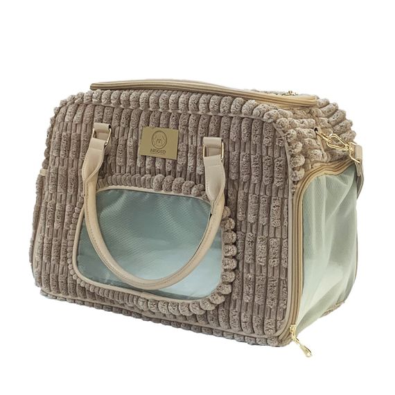 Сумка-переноска для собак та котів Misoko&Co, 41.5 см х 28 см х 23 см, коричневий