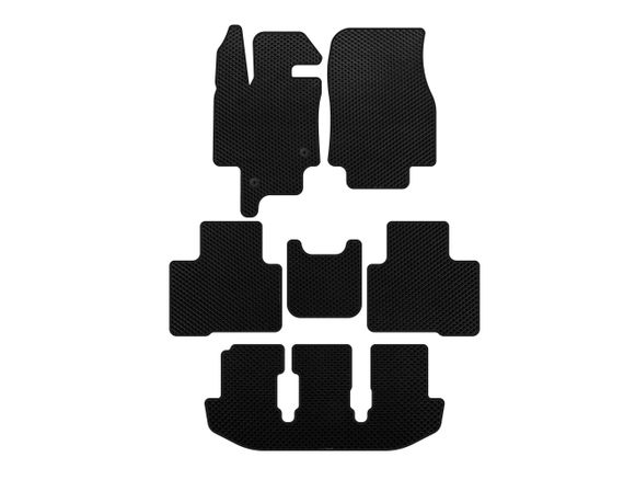 Коврики EVA (3 ряда, 7-местный, Черный) для Toyota Highlander 2019- гг