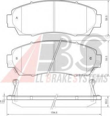 Колодка гальм. диск. HONDA CR-V VIII 2.0-2.2 07 - передн. (вир-во REMSA) REMSA 117102 на HONDA ODYSSEY (RB_)