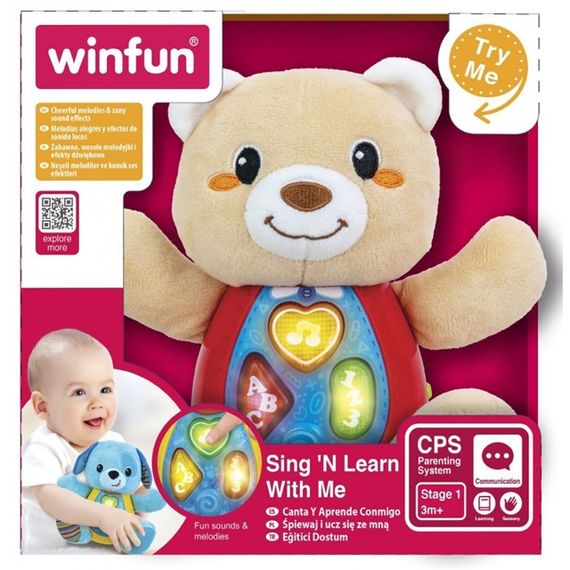 Інтерактивна іграшка WinFun Ведмедик 0681-01 16 см