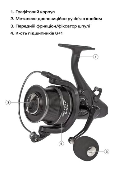 Котушка Brain Battle 7000 6+1BB Screw Handle