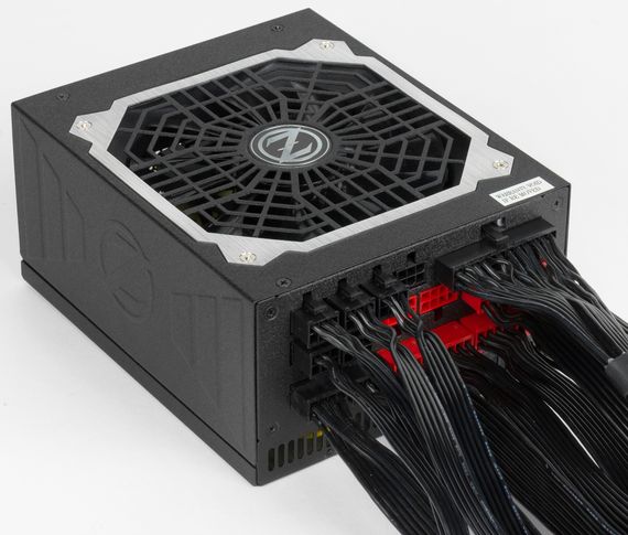 Блок живлення Zalman Acrux (1000W), 94%, 80+Platinum, 135mm, 1xMB 24pin(20+4), 2xCPU (8pin(4+4)+8pin), 8xMolex, 12xSATA, 6xPCIe 8pin(6+2), Fully Modular (ZM1000-ARX) | Зображення 2