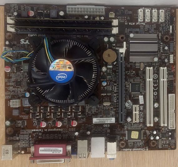 Комплект: Материнская плата ECS Elitegroup H61H2-M16 / LGA1155 / Intel Core i5-2400 (4 ядра по 3.1 - 3.4 GHz) / 16 GB DDR3 / Intel HD Graphics 2000 + Кулер б/у | Зображення 1