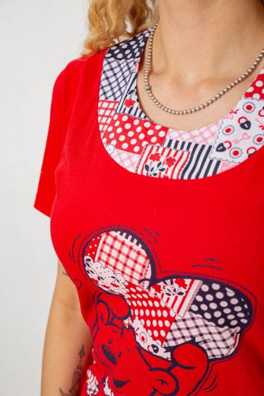 Пижама женская, цвет красный, 243R03677 | Зображення 4