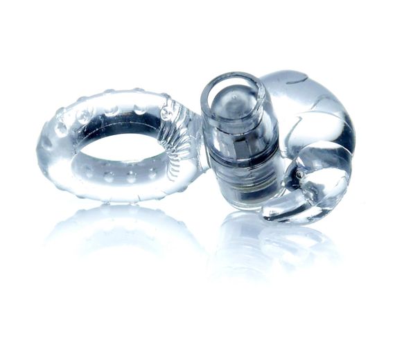 Ерекційне вібро кільце BOSS Rabbit Vibro Cock Ring Clear, BS6700049 sexstyle | Зображення 4