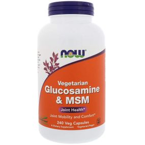 Глюкозамін та MSM, Glucosamine & MSM, Now Foods, 240 вегетаріанських капсул