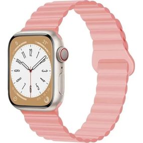 Ремінець до смарт-годинника Drobak Silicone Magnetic Link для Apple Watch All Series 38/40/41mm Pink sand (898921)