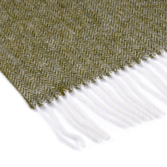 Плед вовняний Love You тревел олива з ременем 140x200 см (6032P) | Зображення 2