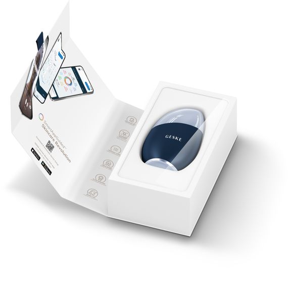 Массажер для лица GESKE Cool&Warm Eye and Face Massager 7в1 starlight, Синий | Зображення 8