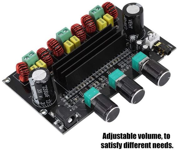 Усилитель звука в Корпусе XH-M574 TPA3116D2 50Вт*2 + 100Вт 2.1 DC 8-24В | Зображення 4