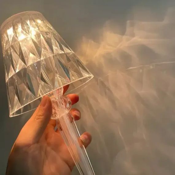 Декоративный LED светильник ночник Diamond light Бриллиант светодиодный хрустальный на аккумуляторе USB | Зображення 8