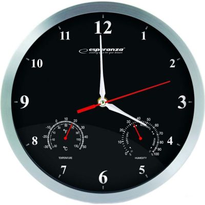 Настінний годинник Esperanza Wall Clock Washington 30 см Black (EHC008K)