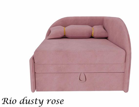 Детское раскладное кресло-кровать Рио, мягкая обивка велюр розовый Dusty Rose | Зображення 9