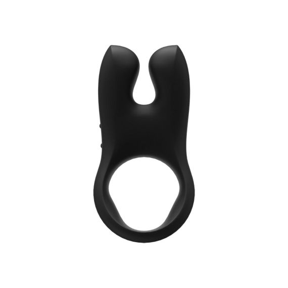 Ерекційне віброкільце з подвійною стимуляцією клітора Fun Factory NŌS black, 2 мотори sexstyle | Зображення 1