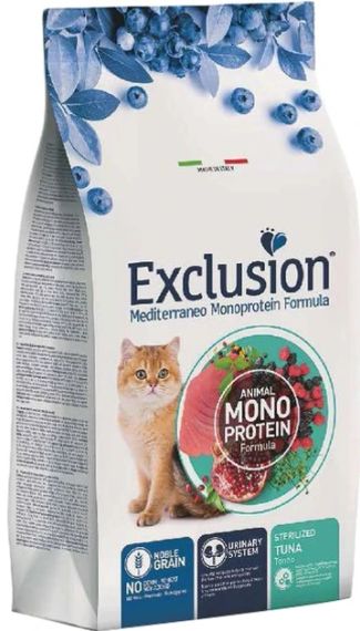 Повнораціонний сухий корм Exclusion Cat Sterilized Tuna з тунцем для стерилізованих котів 0,3 кг