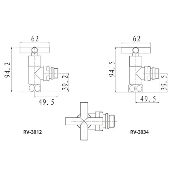 Кран кутовий для рушникосушки Raftec Premium 1/2"х1/2" бронза | Зображення 2