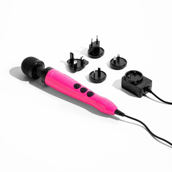 Вібромасажер DOXY Die Cast 3 Hot Pink, дуже потужний, живлення 220В, металевий корпус Sex Aura | Зображення 4