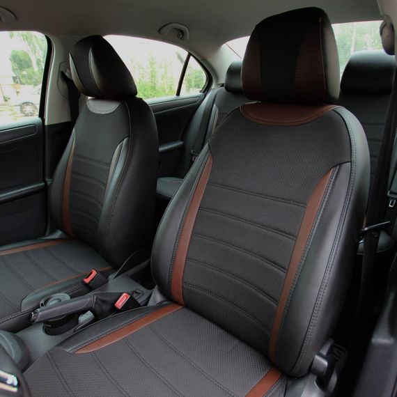 Чохли на сидіння з екошкіри та автотканини Renault Megane III (Z0) 2008-2014 EMC-Elegant | Зображення 1