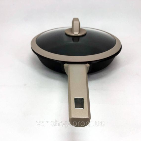 Сковорода якісна на плиту Magio MG-1167 26 см, Якісні кухонні сковорідки, Сковорода гриль зручна UL-56 | Зображення 4