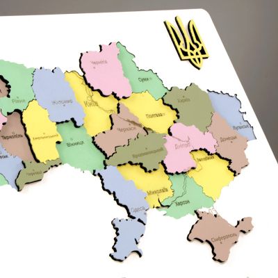 Набір для творчості Rosa Talent Мапа України 3D пастельні кольори 30.5х37.5 см (4823098532545) | Зображення 2
