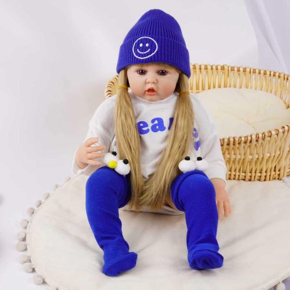 Силіконова Колекційна Лялька Реборн Reborn Дівчинка Фібі (Вінілова Лялька) Висота 60 см