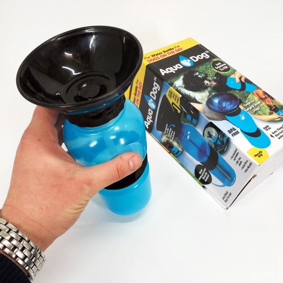 Поилка для собак дорожная переносная Aqua Dog 537 мл портативная бутылка для крупных и мелких собак FS-97 KF-73 | Зображення 4