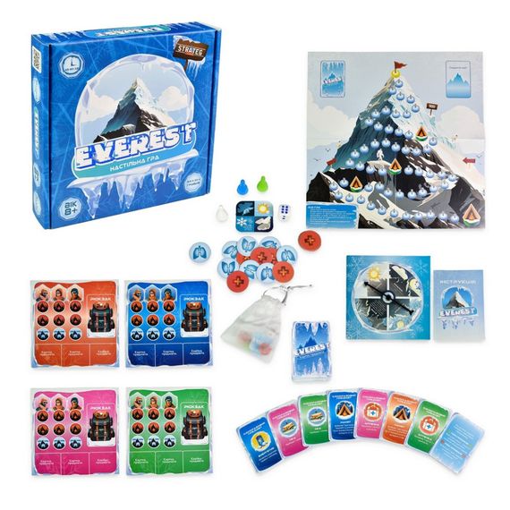 Карткова гра "Everest" 30417 картки 110 штук, жетони 37 штук | Зображення 1
