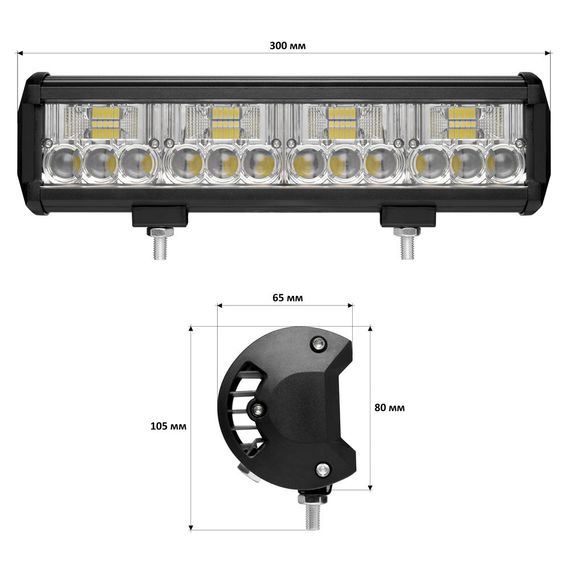 Світлодіодна фара StarLight JR-K-72W 9-32V combo