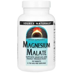 Магний малат, Magnesium Malate, Source Naturals, 3750 мг, 90 таблеток (1250 мг в 1 таблетке)
