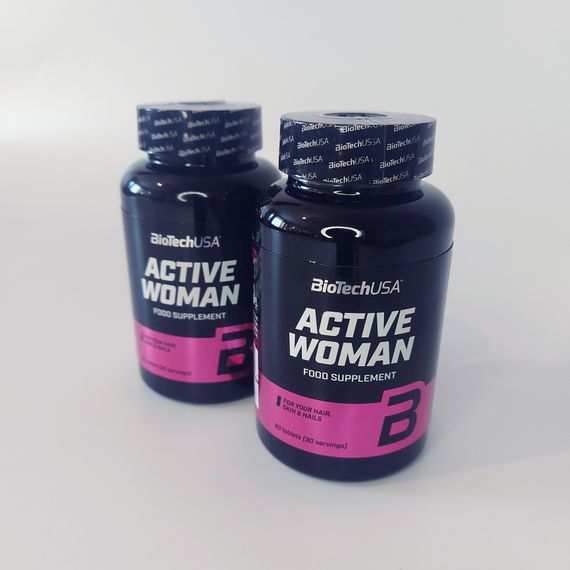 Комплекс витаминов и минералов для женщин Active Woman BioTech USA 60 таблеток | Зображення 1
