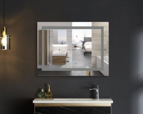 Дзеркало Mixxus WARM MR02-80x60-CASE з LED Touch, Anti-fog, димером, регулюванням яскравості, годинником (MI6671) | Зображення 2