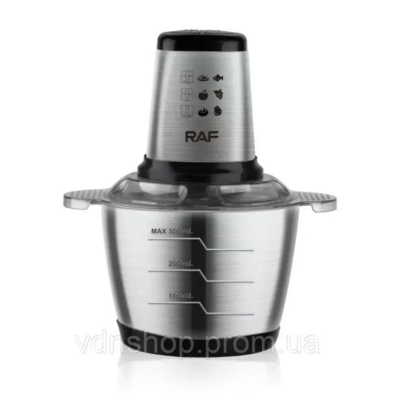 Блендер электрический металлическая чаша, 2 режима, 4 ножа, 300 Ватт, 3 литра Raf R-7031 | Зображення 1
