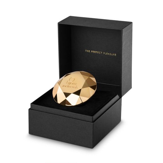Вибромассажер бриллиант Bijoux Indiscrets - Twenty One Black, стильный аксессуар для дамской сумочки, Золотистый | Зображення 1