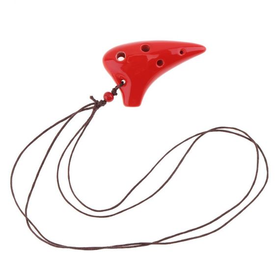 Окарина Alfabeto OC6M-RD // Mini Ceramic Ocarina (Red) (зозуля, свищик, свисткова флейта)