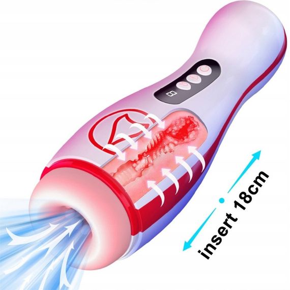 Автоматичний інтерактивний мастурбатор FOX - Vibrating Masturbation Cup , 7 Suction Power, 7 Vibration Setting, BS6300069 Sex Aura | Зображення 4