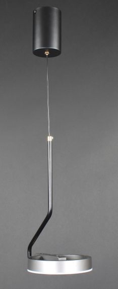 Люстра світлодіодна підвісна LED світильник для квартири на стелю лед 27940 Чорний 50-110х17х24 см. | Зображення 1