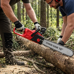 Акумуляторна ланцюгова пилка Electric SAW 16 дюймів у валізі + 2 акумулятори RED