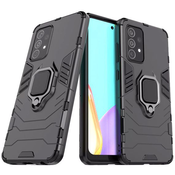 Ударопрочный чехол Transformer Ring for Magnet для Samsung Galaxy A52 4G / A52 5G Black | Зображення 1