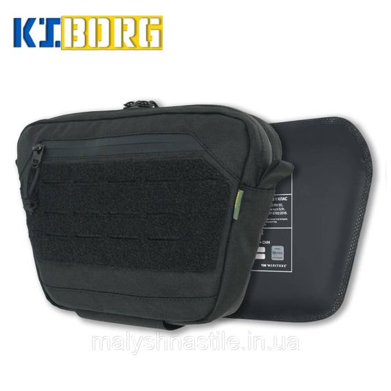 Сумка-напашник XL з балістичним пакетом 1 клас захисту Kiborg GU Сordura Black