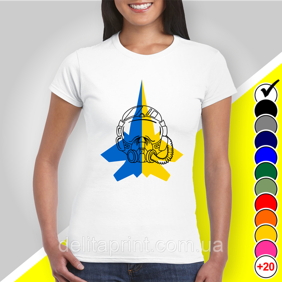 Футболка з принтом "Призрак Киева" патріотичні