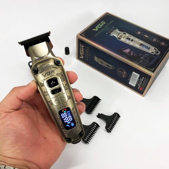 Професійна машинка для стрижки волосся триммер VGR V-901 з насадками, професійна електробритва | Зображення 8