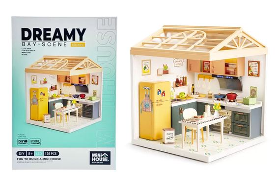 Конструктор-румбокс 8005 MINI HOUSE серії "Інтер'єр" – КУХНЯ (світло)