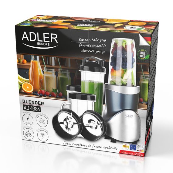 Блендер-шейкер Adler AD 4084, 1200 Вт імпульсний режим 4 пляшки 300–700 мл | Зображення 9