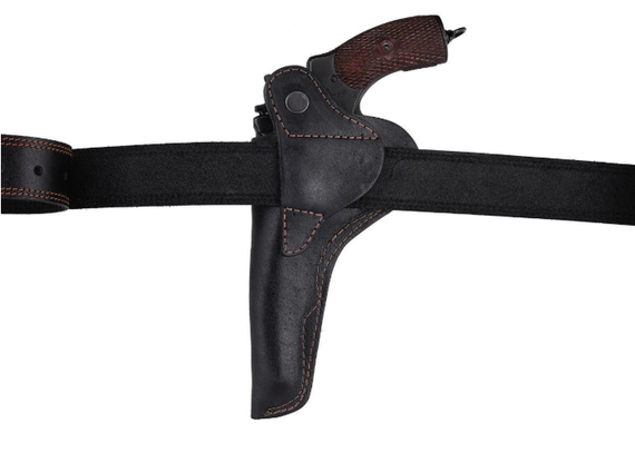 Кобура поясна Наган не формована (шкіра, чорна) MAS | Зображення 3