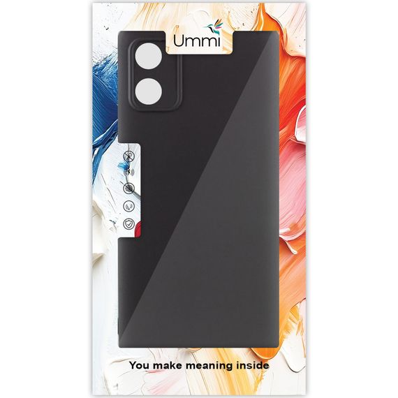 Чехол Silicone Cover Ummi Lakshmi Full Camera (AA) для Motorola Moto E13 Черный / Black | Зображення 2