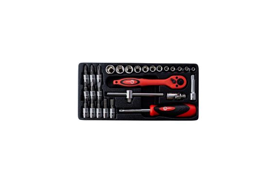 Набор инструмента Intertool - 1/4" 28 ед. (ET-6028) | Зображення 1