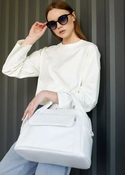 Жіноча спортивна cумка Sambag Vogue BKS біла 37 х 25 х 16 см (90153008) | Зображення 1