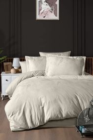 Постельное белье First Choice Jacquard Satin 200х220 см Stesha Beige