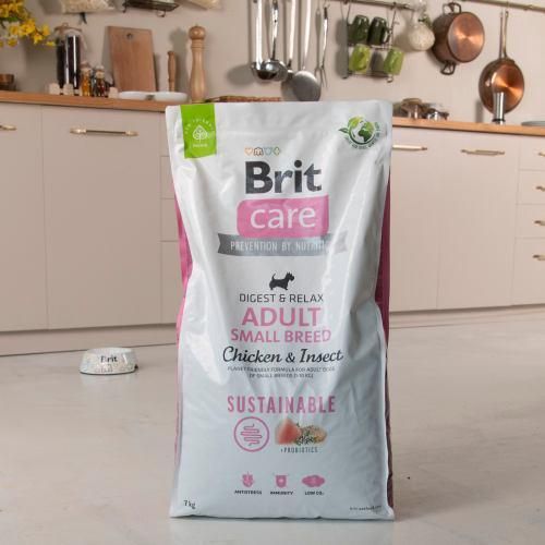 Сухой корм Brit Care Dog Sustainable Adult Small Breed для собак малых пород, с курицей и насекомыми, 7 кг | Зображення 7